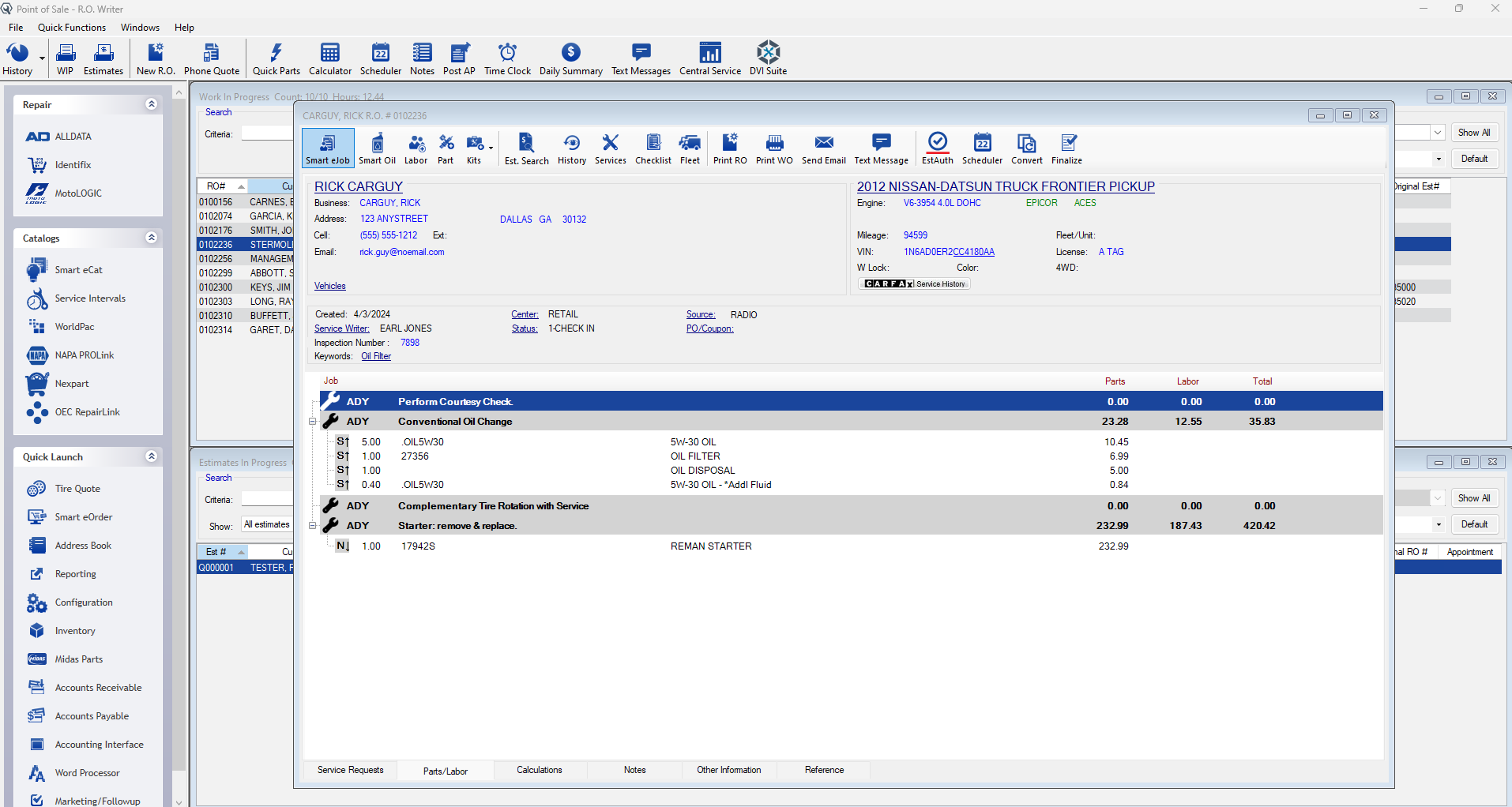 screenshot of R.O. Writer